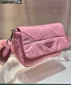 Replica Prada 1BD292 Prada Three In One Nylon Shoulder Bag Pink 2