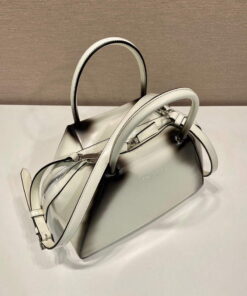 Replica Prada 1BA366 Small brushed leather Prada Supernova handbag White 2