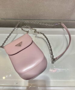 Replica Prada 1BH185 Mini Cleo BRUSHED Leather Pink