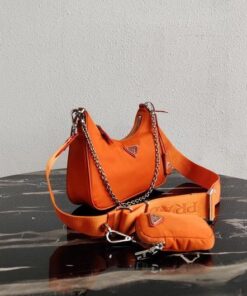 Replica Prada 1BH204 Prada Re-Edition 2005 Nylon Bag Orange