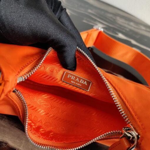 Replica Prada 1BH204 Prada Re-Edition 2005 Nylon Bag Orange 8