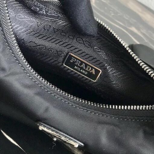 Replica Prada 1BH204 Prada Re-Edition 2005 Nylon Bag Black 6