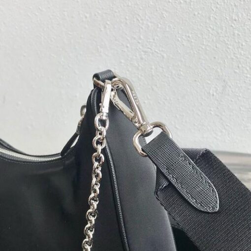 Replica Prada 1BH204 Prada Re-Edition 2005 Nylon Bag Black 8