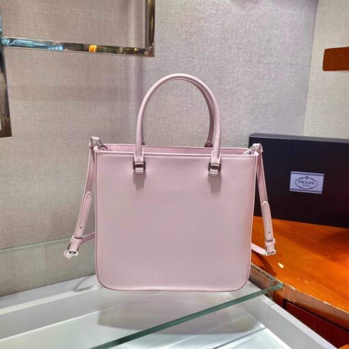 Replica Prada 1BA330 Brushed Leather Tote Bag Pink 4