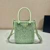 Replica Prada 1BA331 Small satin tote bag with crystals Purple 9