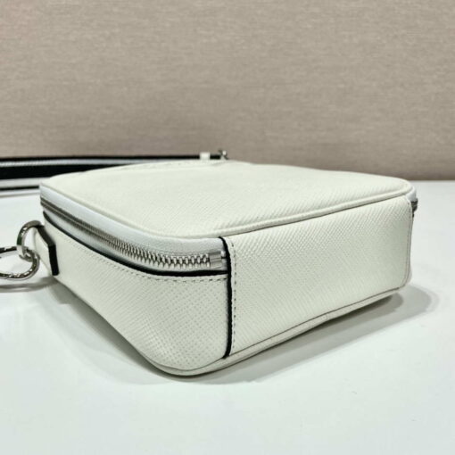 Replica Prada 2VH154 Saffiano leather shoulder bag White 3