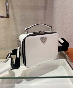 Replica Prada 2VH069 Brique Saffiano Smooth leather bag White