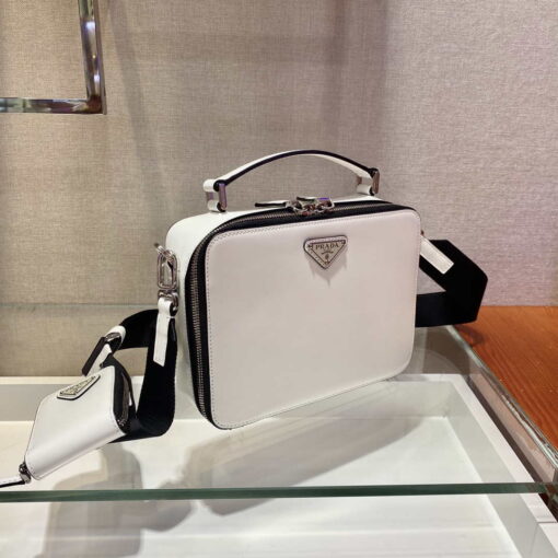 Replica Prada 2VH069 Brique Saffiano Smooth leather bag White