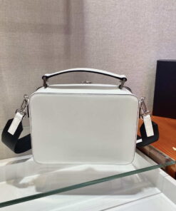 Replica Prada 2VH069 Brique Saffiano Smooth leather bag White 2