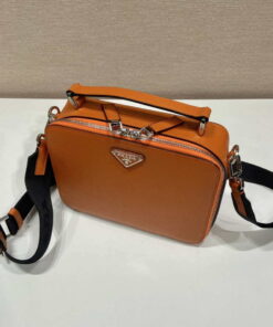 Replica Prada 2VH069 Brique Saffiano leather bag Orange 2