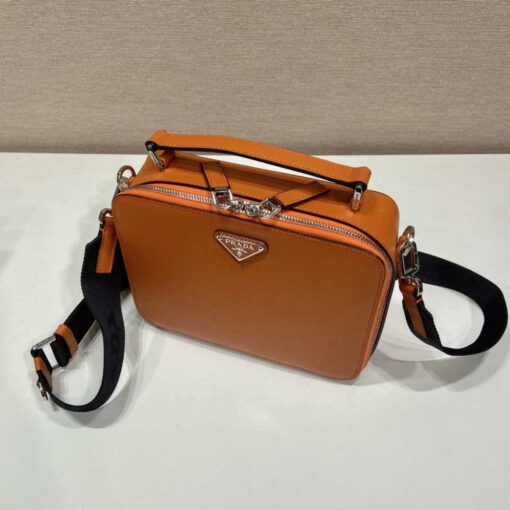 Replica Prada 2VH069 Brique Saffiano leather bag Orange 2