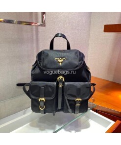 Replica Prada Robot Fabric Backpack 1BZ677 In Black