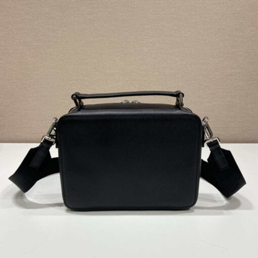 Replica Prada 2VH069 Brique Saffiano leather bag Black 4