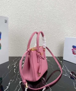 Replica Prada 1BA906 Prada Galleria Saffiano leather mini-bag Pink 2