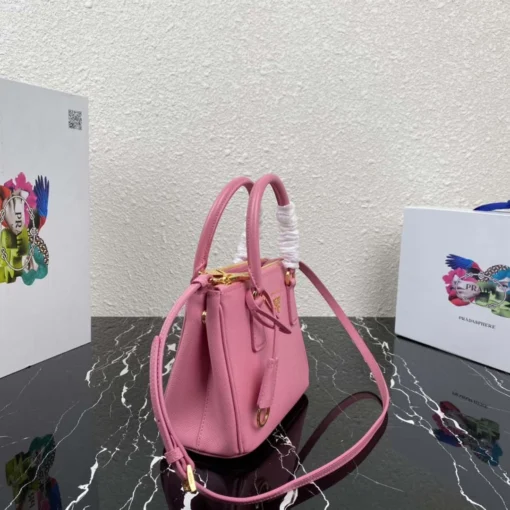 Replica Prada 1BA906 Prada Galleria Saffiano leather mini-bag Pink 2