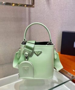 Replica Prada Panier ostrich leather 1BA319 Bag Green