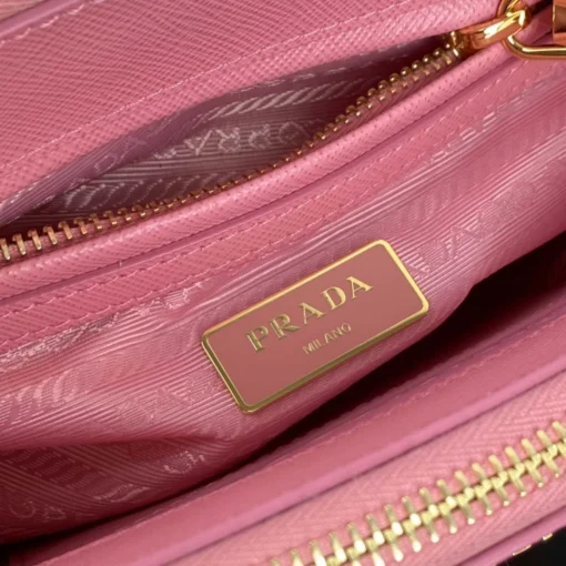 Replica Prada 1BA906 Prada Galleria Saffiano leather mini-bag Pink 8