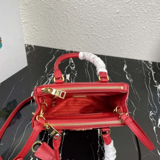 Replica Prada 1BA906 Prada Galleria Saffiano leather mini-bag Red 7