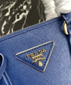 Replica Prada 1BA906 Prada Galleria Saffiano leather mini-bag Blue 2