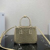 Replica Prada 1BA368 From The Runway Small embroidered fabric Prada Symbole bag Black and Beige 10