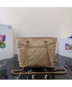 Replica Prada Nylon Vintage Chain Stray Bag 1BD625 Apricot