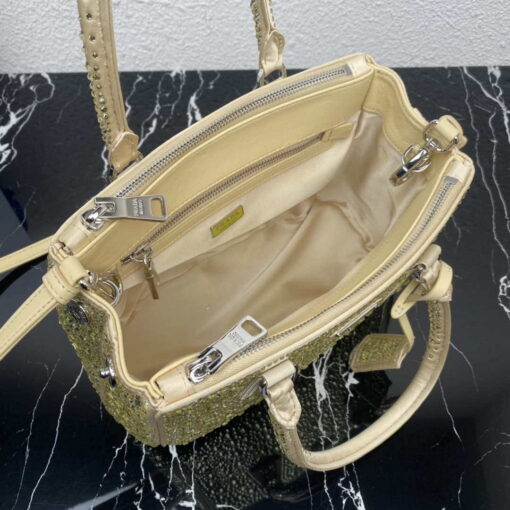 Replica Prada 1BA896 Prada Galleria Saffiano leather small bag Gold 7