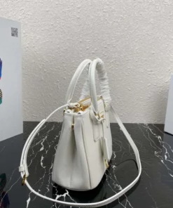 Replica Prada 1BA906 Prada Galleria Saffiano leather mini-bag White 2