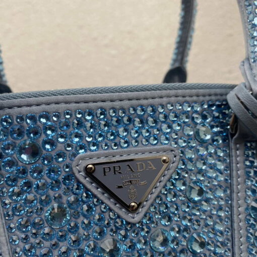 Replica Prada 1BA896 Prada Galleria Saffiano leather small bag Blue 5