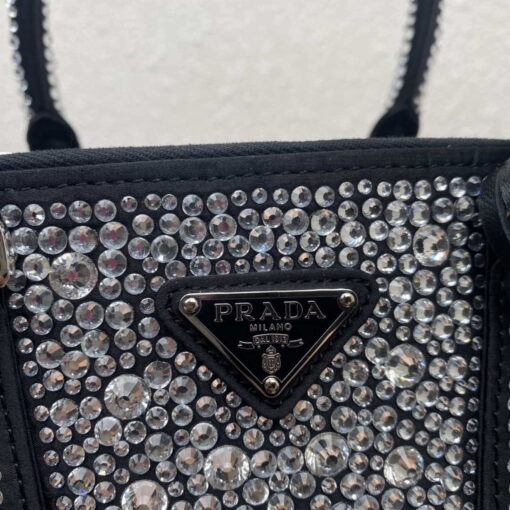 Replica Prada 1BA896 Prada Galleria Saffiano leather small bag Black 3