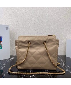 Replica Prada Nylon Vintage Chain Stray Bag 1BD621 Apricot