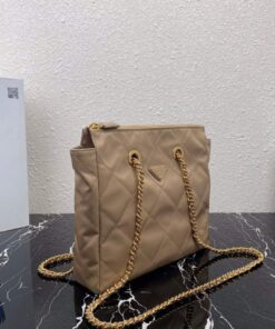 Replica Prada Nylon Vintage Chain Stray Bag 1BD621 Apricot 2