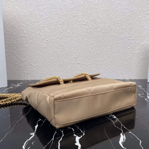 Replica Prada Nylon Vintage Chain Stray Bag 1BD620 Apricot 3