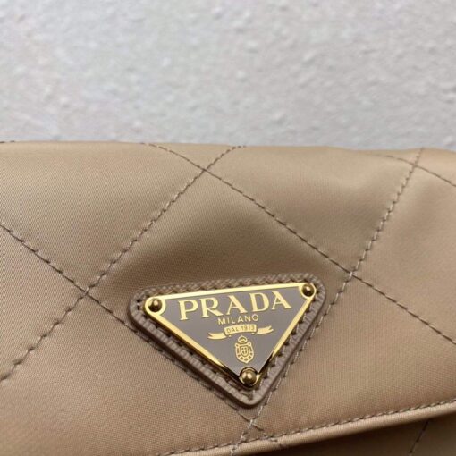 Replica Prada Nylon Vintage Chain rhombus stray Bag 1BD619 Apricot 4