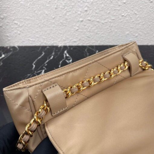 Replica Prada Nylon Vintage Chain rhombus stray Bag 1BD619 Apricot 6