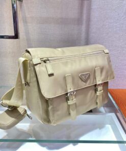 Replica Prada Medium Nylon Shoulder Bag 1BD671 Apricot