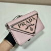 Replica Prada 1BH189 Brushed leather shoulder bag Light Purple 9