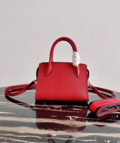 Replica Prada 1BA269 Saffiano Leather Prada Monochrome Bag Red