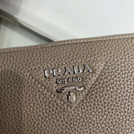 Replica Prada Leather bag with shoulder strap 1BH082 Dark Gray 3