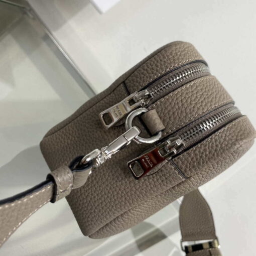 Replica Prada Leather bag with shoulder strap 1BH082 Dark Gray 5