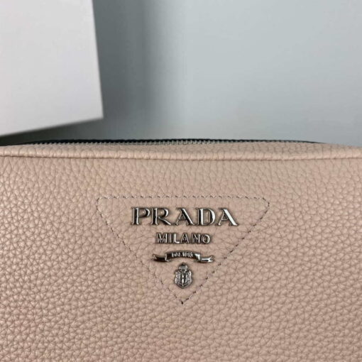 Replica Prada Leather bag with shoulder strap 1BH082 Pink 3