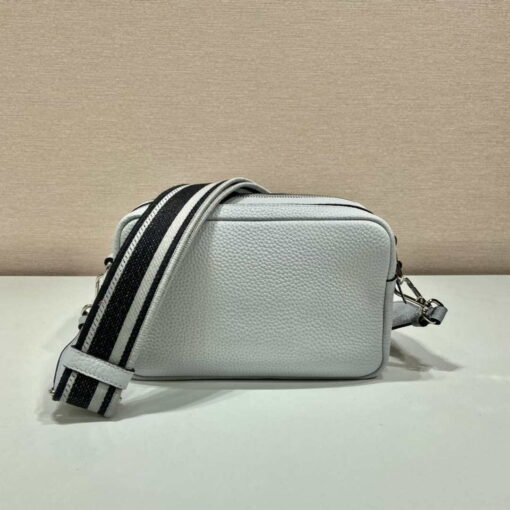 Replica Prada Leather bag with shoulder strap 1BH082 White 3