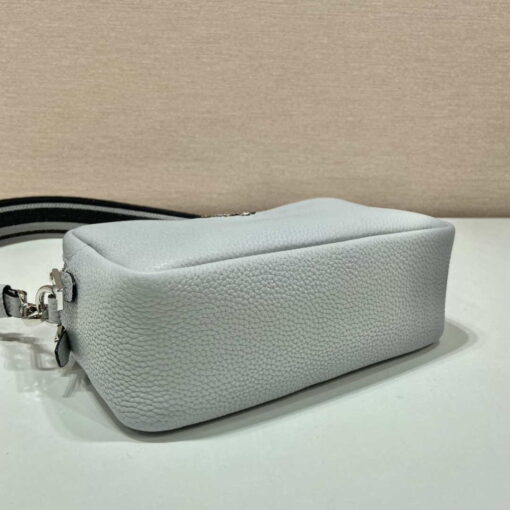 Replica Prada Leather bag with shoulder strap 1BH082 White 5