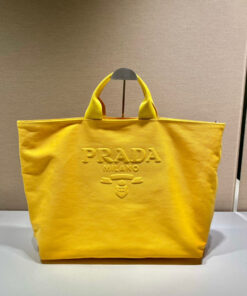 Replica Prada 1BG395 Drill tote Shoulder bag Yellow