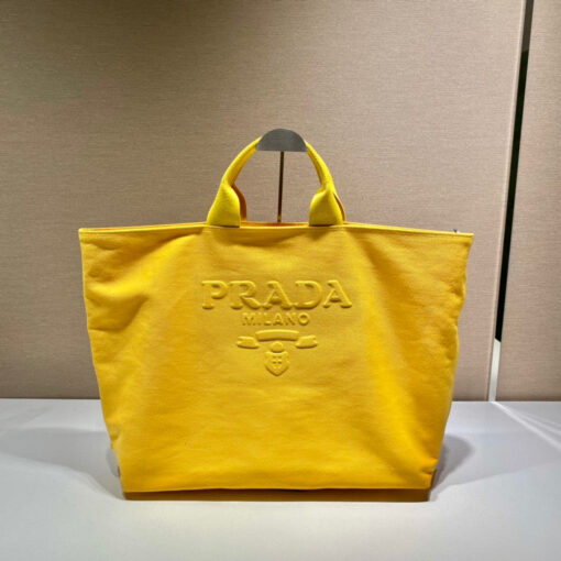 Replica Prada 1BG395 Drill tote Shoulder bag Yellow