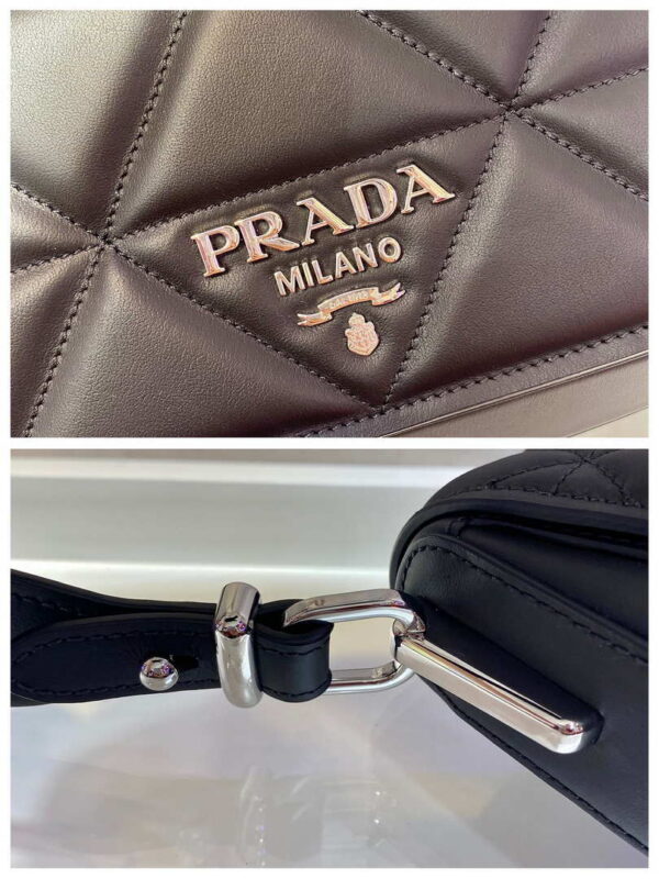 Replica Prada 1BD283 Women's Spectrum Leather Shoulder Bag Black 8