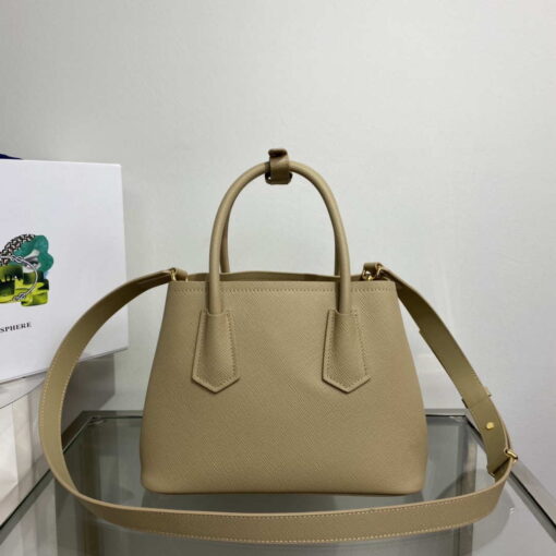 Replica Prada 1BG443 Prada Double Saffiano leather mini bag Tan 2