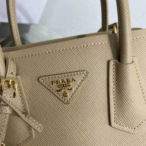 Replica Prada 1BG443 Prada Double Saffiano leather mini bag Tan 4