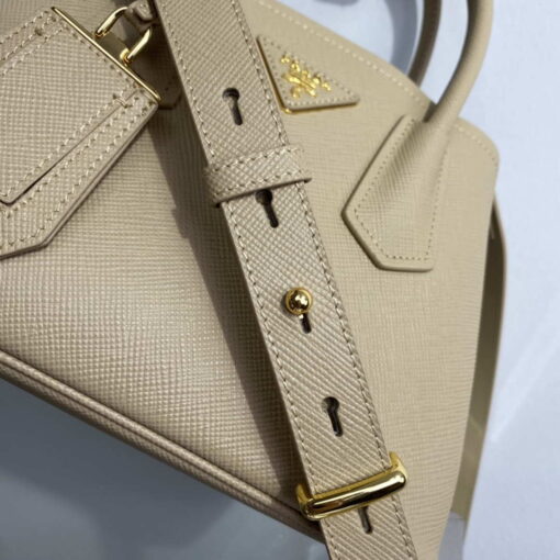 Replica Prada 1BG443 Prada Double Saffiano leather mini bag Tan 6