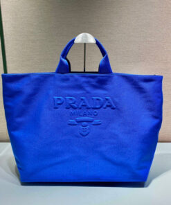 Replica Prada 1BG395 Drill tote Shoulder bag Blue