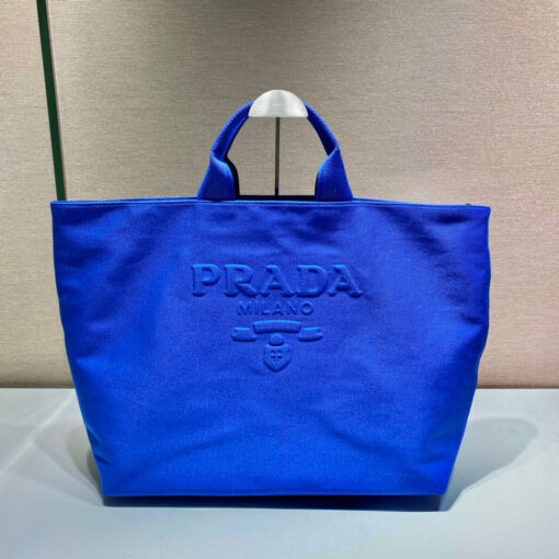 Replica Prada 1BG395 Drill tote Shoulder bag Blue